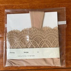 ICON by Thinx Beige Lace Thong Panties